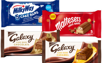 Mars brings back its Cake Bar range Pack shots of Milky Way Cake Bars, Maltesers Cake Bars, Galaxy Cake Bars Chocolate and Galaxy Cake Bars Caramel.