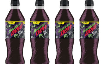 Mountain Dew goes Pitch Black with new flavour Pack shots of Mountain Dew Pitch Black bottles.