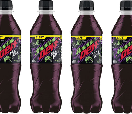 Mountain Dew goes Pitch Black with new flavour Pack shots of Mountain Dew Pitch Black bottles.