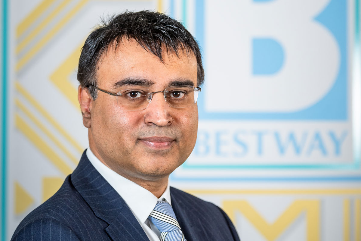 Head shot of Naser Khan, managing director at Bestway Wholesale.