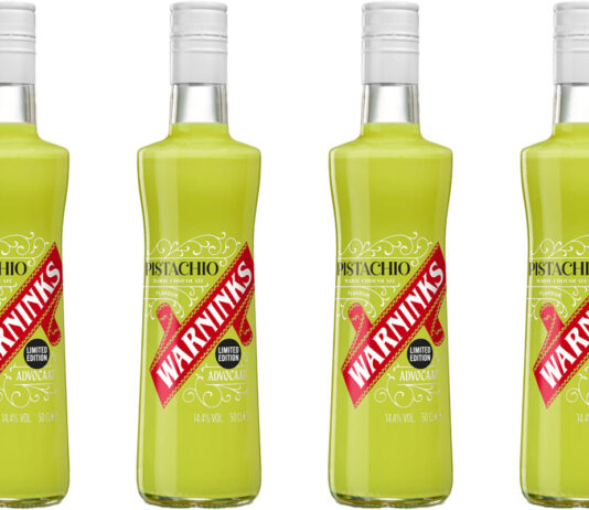 Warninks launches Pistachio White Chocolate Advocaat Pack shots of Warninks Pistachio White Chocolate liqueur.