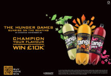 Tango offers £10k prize in new Hunger Games competition An advert for the collaboration between Tango and The Hunger Games: Sunrise on the Reaping partnership as part of the 'Champion Your Flavour' campaign. The image includes the film's logo alongside pack shots of Tango 2L bottle products.