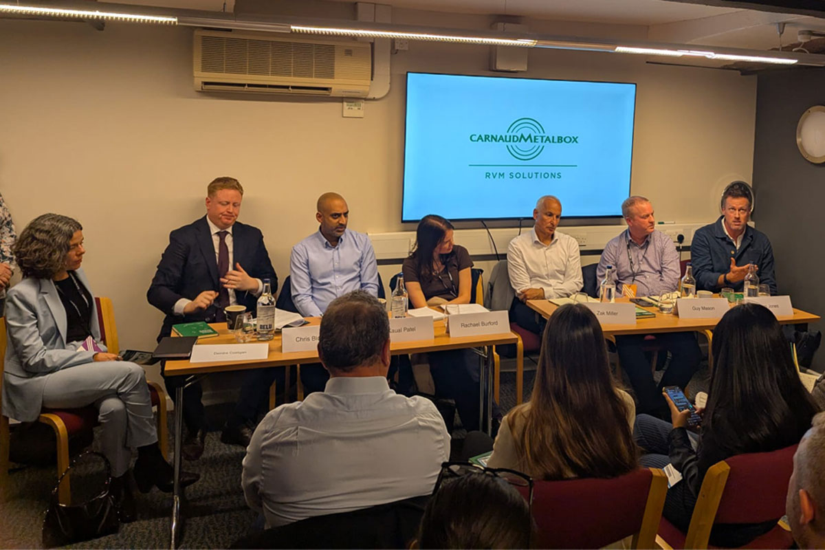 A panel about the UK DRS with Fed members, industry representatives and MPs in attendance.