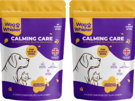 Wag & Whisker rolls out pet calming supplement for Bonfire Night Pack shots of Wag & Whisker Calming Care Supplement.