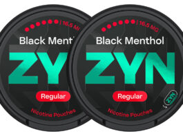 ZYN rolls out intense Black Menthol variant Pack shots of ZYN Black Menthol 16.5mg nicotine pouches.